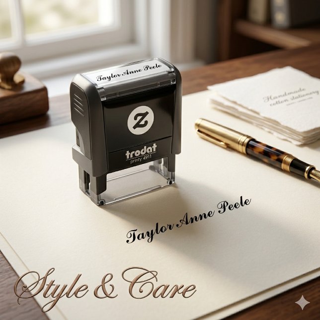 Custom Name Self-Inking Rubber Stamp 1.4" x 0.4" (Custom Name Self-Inking Rubber Stamp 1.4 x 0.4
)
