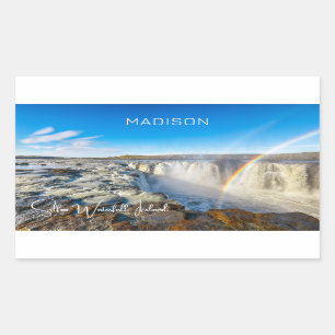 Custom Name Selfoss Waterfall, Iceland Sticker