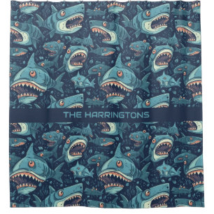 Custom Name Sharks Pattern