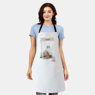 Custom Name Siberian Cat Pet Apron