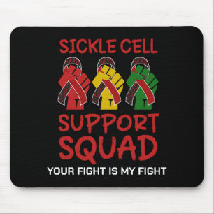 Custom Name SICKLE CELL SUPPORT SQUAD Awareness  Mouse Pad