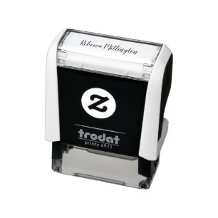 Custom Name Signature Monogram Modern Self-inking Stamp