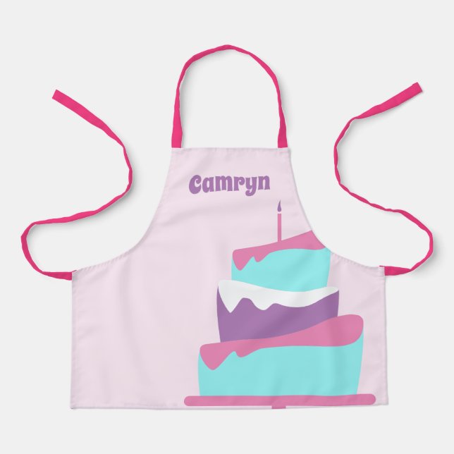Custom Name Simple Chic Elegant script Name Apron (Front)