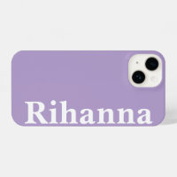 Custom Name Simple Minimal Plain Lavender Colour