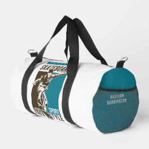 Custom name Skateboarding Duffle Bag