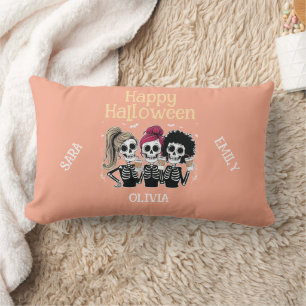 Custom Name Skeleton Friends Cushion for Home Gift