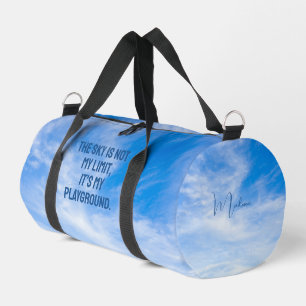 Custom Name Sky Quote Duffle Bag