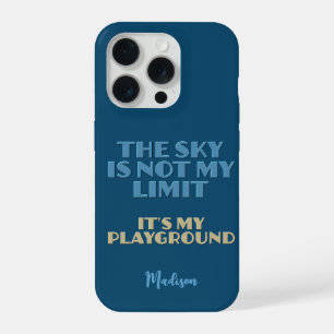 Custom Name Sky Quote iPhone 15 Pro Case