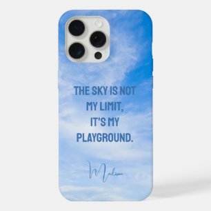 Custom Name Sky Quote iPhone 15 Pro Max Case