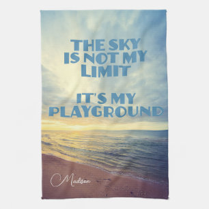 Custom Name Sky Quote Kitchen Towel