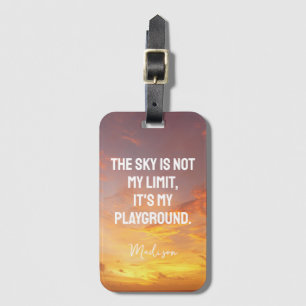 Custom Name Sky Quote Luggage Tag