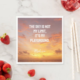 Custom Name Sky Quote Napkin