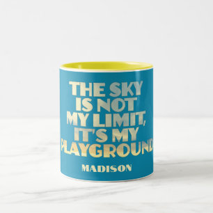 Custom Name Sky Quote Two-Tone Coffee Mug