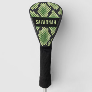Custom Name Snake Animal Print Pattern Classic Golf Head Cover
