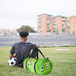 Custom Name Soccer Bag | Personalized Number<br><div class="desc">This trendy gift features a jersey number patch design and your choice of personalization. Add their jersey number, name, school or college, class year, or any other personalization. All colours can be changed. Great for both a high school or college graduate. A stylish and simple gift for any occasion! Graduation,...</div>