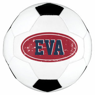 Custom name soccer ball gift with colored logo