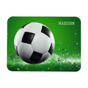 Custom Name Soccer Ball Magnet