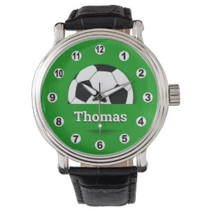Custom Name Soccer ball watch, football fan /sport Watch