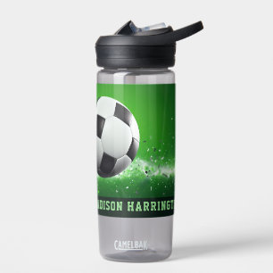 Custom Name Soccer Ball Water Bottle