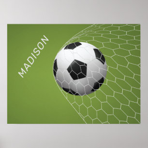 Custom name Soccer Goal poster