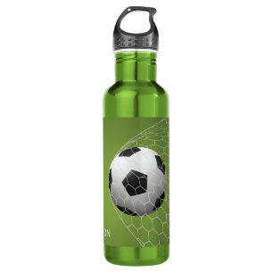 Custom name Soccer Goal water bottles