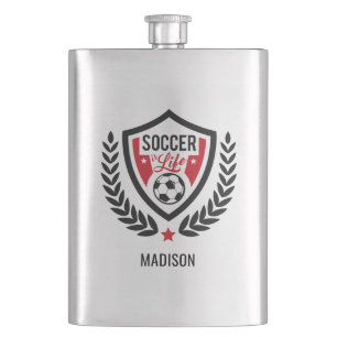 Custom name Soccer Logo flask