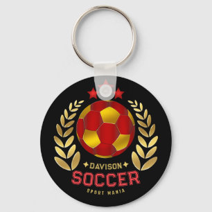 Custom Name Soccer Logo Keychain