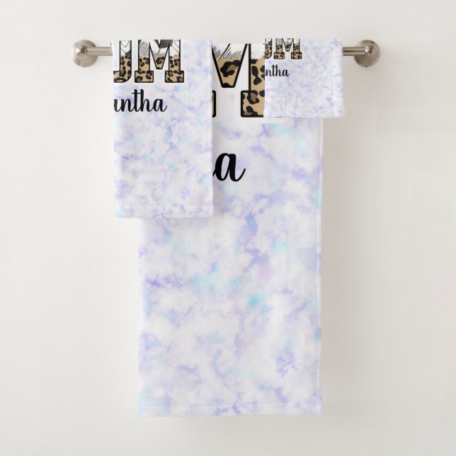 Custom Name Soccer Mom | Mother's Day Bath Towel Set (Insitu)