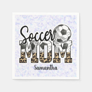Custom Name Soccer Mom   Mother's Day Napkin
