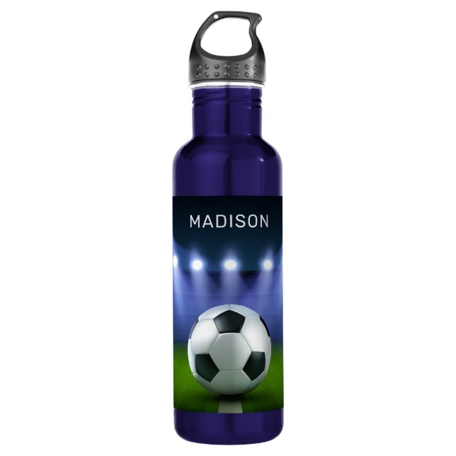 Custom name Soccer Stadium water bottles (Front)