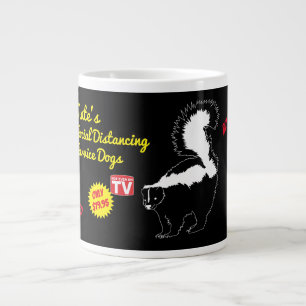 Custom Name Social Distancing Service Dog Skunk Large Coffee Mug