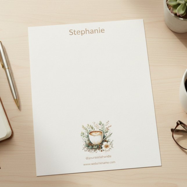 Custom Name, Social Handle and Website  Letterhead (Creator Uploaded)