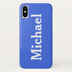 Custom Name Solid Royal Blue Case-Mate iPhone Case