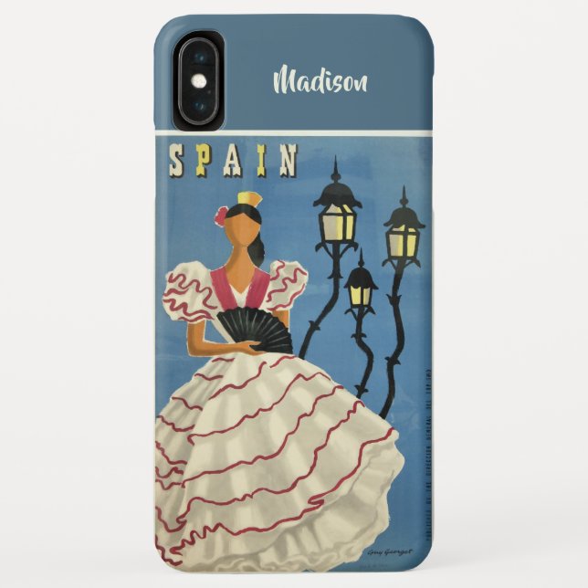 Custom name SPAIN Vintage Travel cases (Back)