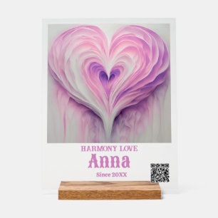 Custom Name, Special Date, QR CODE Acrylic Sign