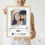 Custom Name Special Song Music Player Style Photo Poster<br><div class="desc">Custom Name Special Song Music Player Style Photo Poster for couples. You can Personalize this photo plaque with your names and photo and add your special song with the artist name. Also you can replace the wave sound bar with the downloaded image code for your song that you can scan....</div>