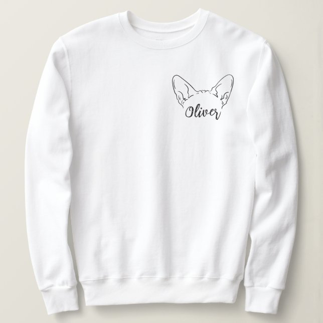 Custom Name Sphynx Cat Mom  Sweatshirt (Design Front)