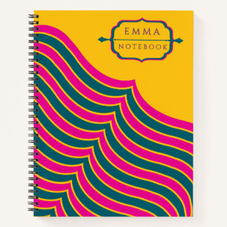 Custom Name Spiral Notebook Colourful Royal Touch