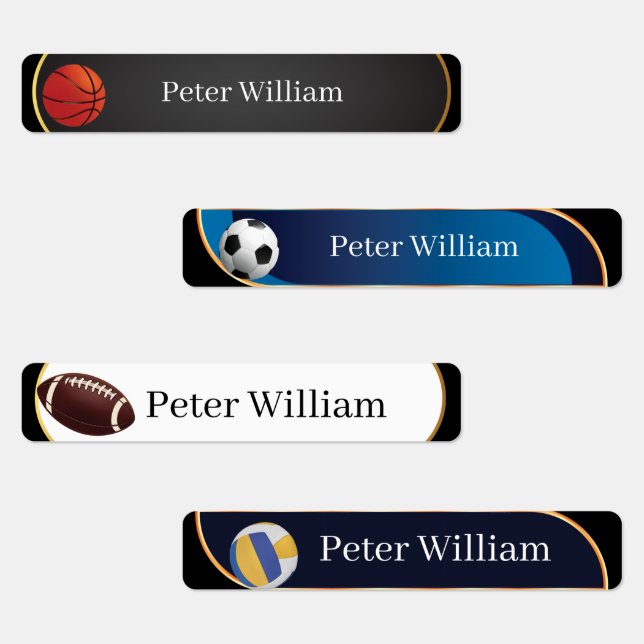 Custom Name Sports Lover High School Labels (Group)