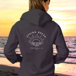 Custom Name Spring Break Summer Girlfriend Trip  Hoodie<br><div class="desc">Embrace the chic minimalism of spring break with this personalized hoodie celebrating your girl squad's getaway! Ditch the touristy slogans and flaunt your squad's sophisticated spirit with a sleek, modern logo featuring your chosen destination and custom name on the front. Every glance whispers, "Spring break done right. Personalize with your...</div>