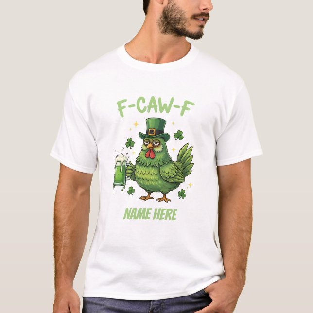Custom Name St Patrick's Day Chicken Shirt Funny (Front)