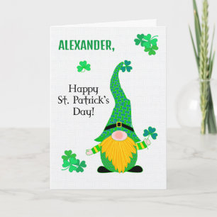 Custom Name St Patrick's Fun Leprechaun Card