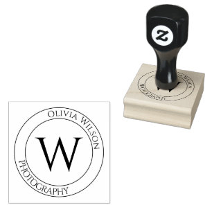 Custom Name Stamp Seal   Personalized Logo Rubber