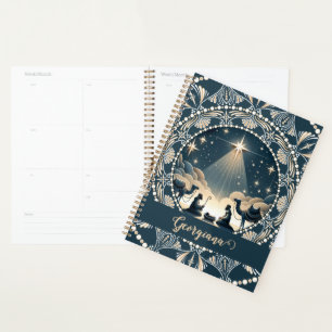 Custom Name Star of Wonder Nativity Dot Mandala Planner