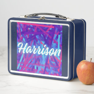 Custom Name Sticker – Harrison – Personalized Labe Metal Lunch Box