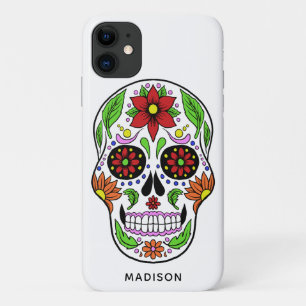 Custom name Sugar Skull phone cases