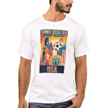 Custom Name Summer 2026 Soccer Fan Retro T-Shirt