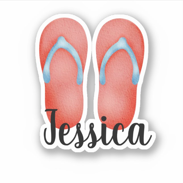 CUSTOM NAME SUMMER FLIP FLOPS (Front)