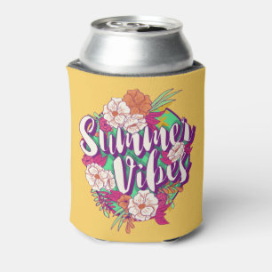 Custom Name Summer Vibes Can Cooler