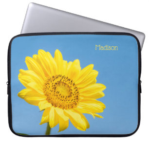 Custom name Sunflower Laptop Sleeve